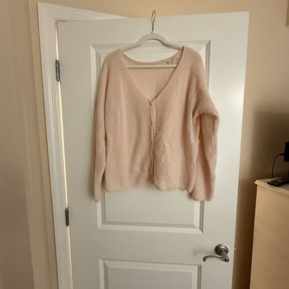 NWOT Sezane Barry Cardigan in Rosy Beige - Picture 6 of 6